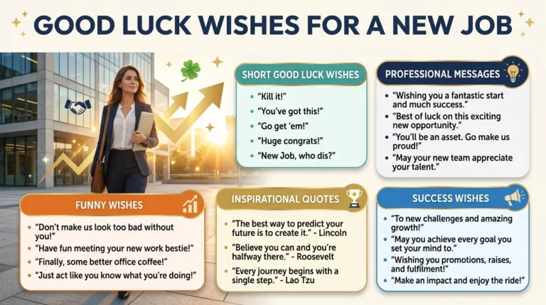 good luck wishes for new job