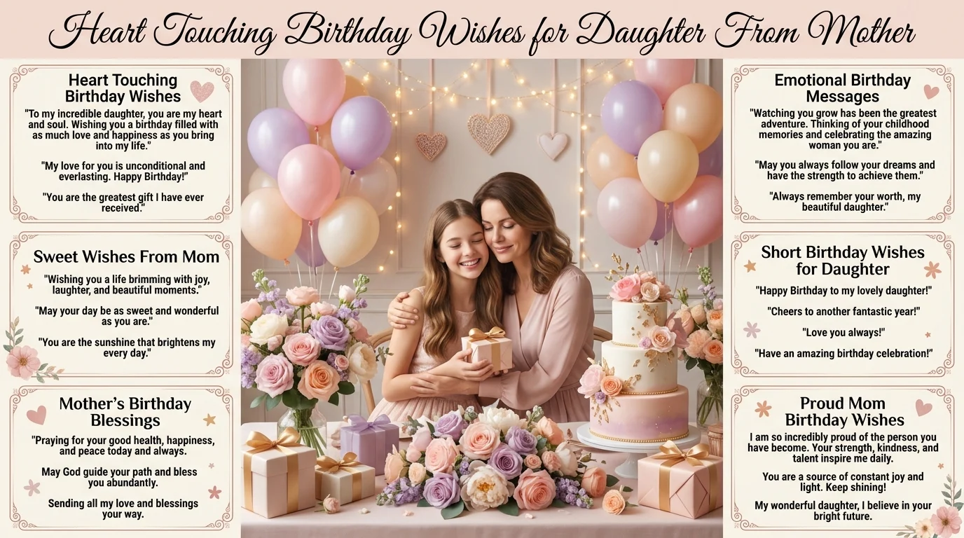heart touching birthday wishes for daughter from mother