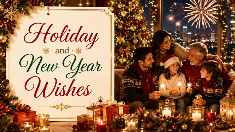 holiday and new year wishes