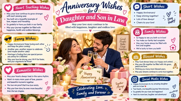 anniversary wishes for daughter and son in law