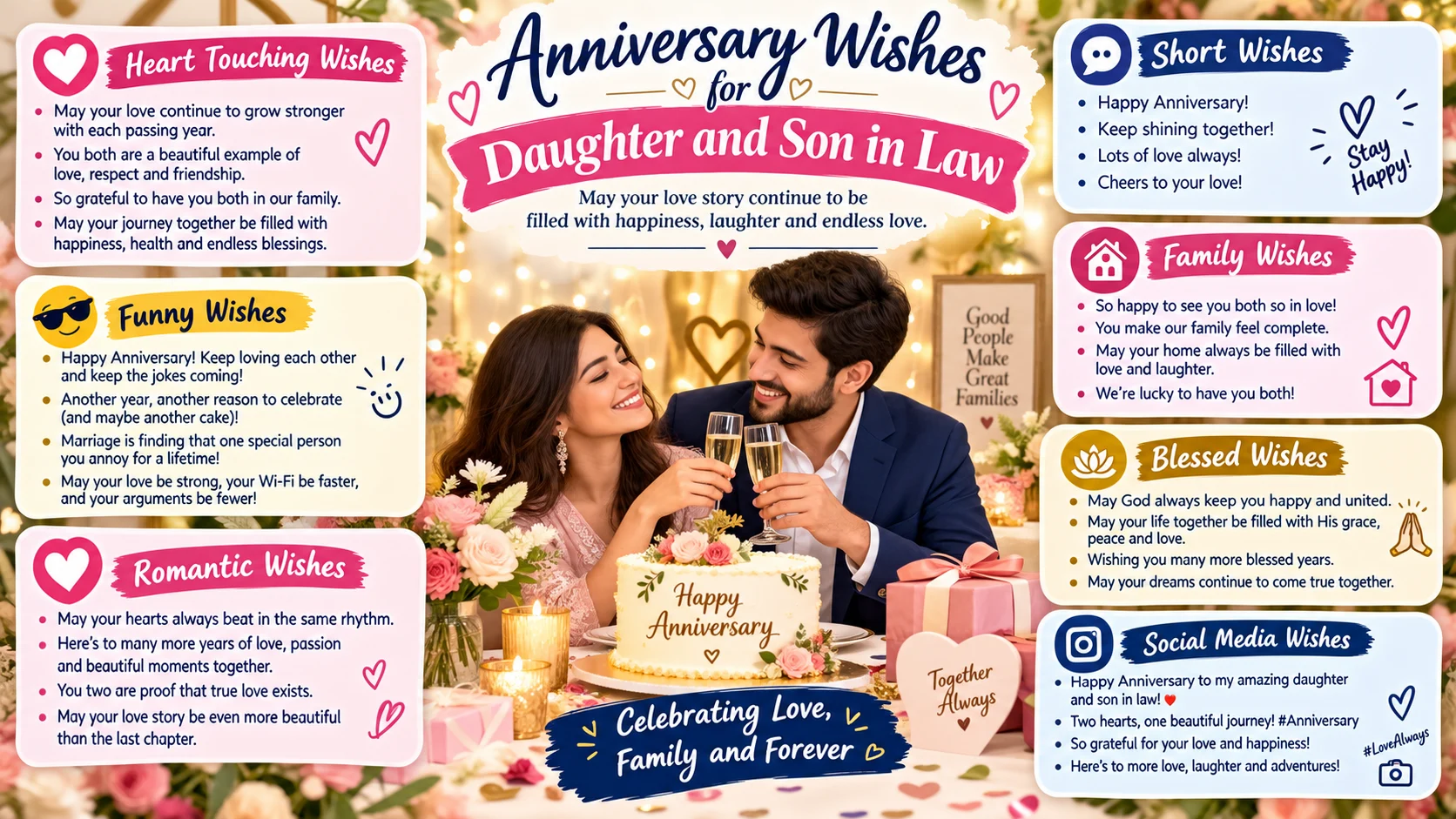 anniversary wishes for daughter and son in law